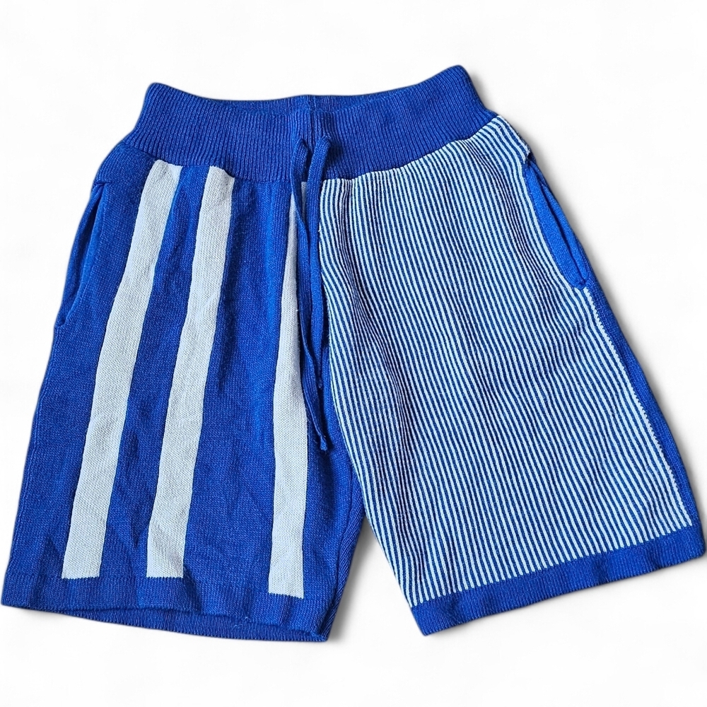 BoohooMAN Blue Knit Drawstring Shorts Size XS